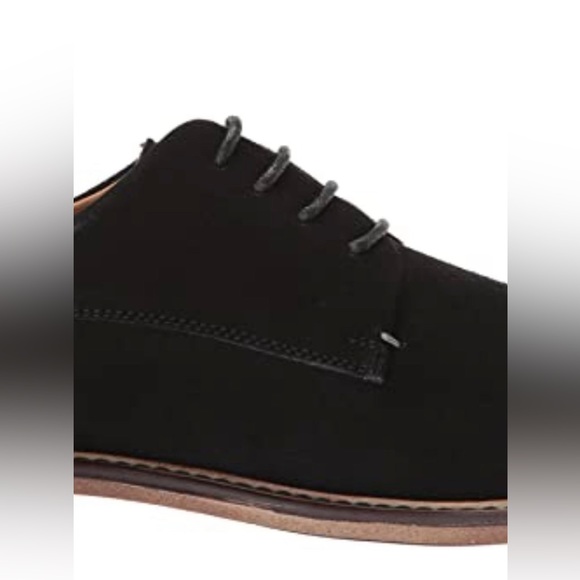 Men’s Black Faux Suede Oxford Shoes Size 8.5 - Picture 2 of 3